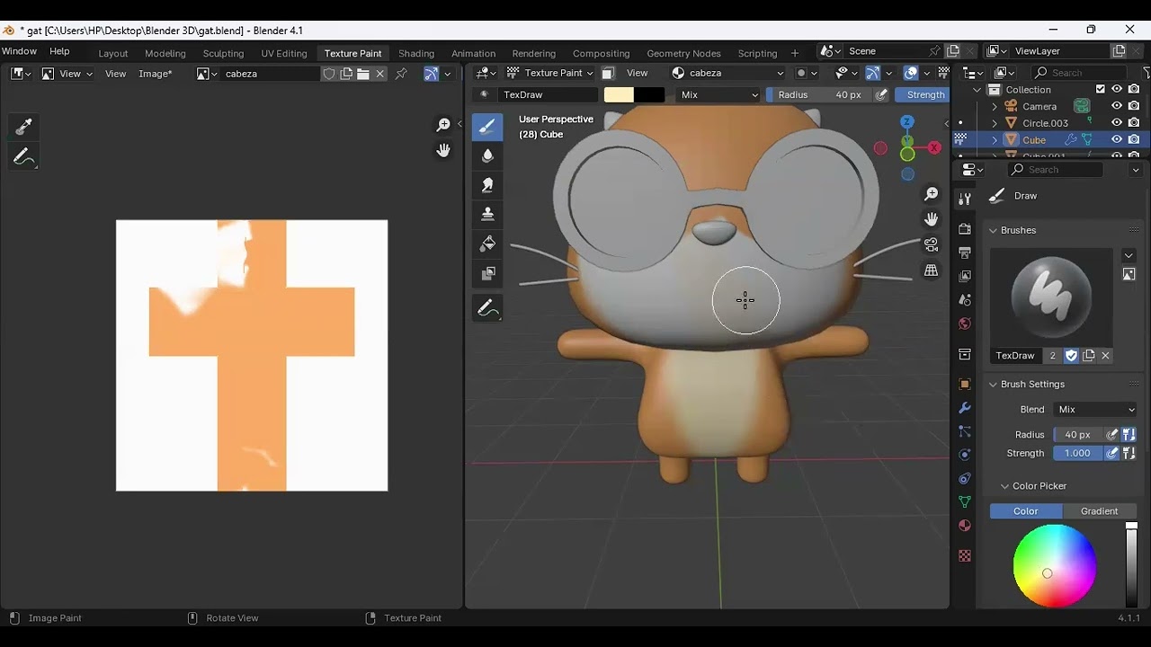 Como pintar un personaje en Blender (fácil y rápido)