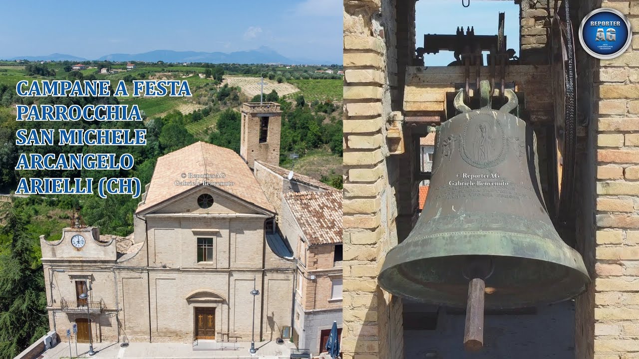 Campane a festa - Parrocchia San Michele Arcangelo - Arielli (CH) ABRUZZO - Ripresa con Drone