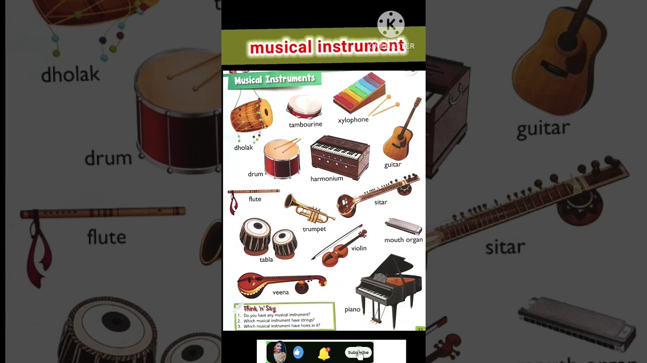 Musical Instruments Names / musical instrument Sounds for Kids #shorts