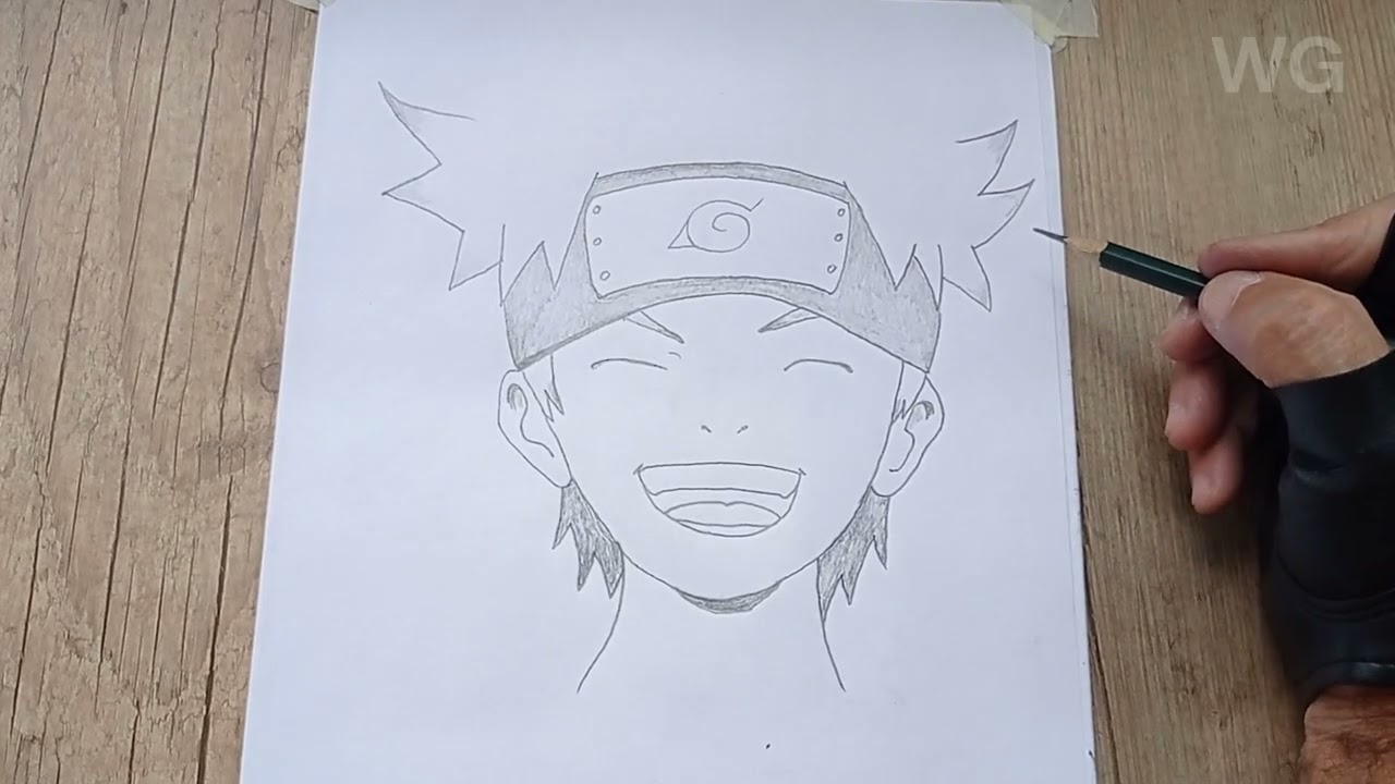 Como desenhar o personagem Naruto sorrindo ... fácil...
