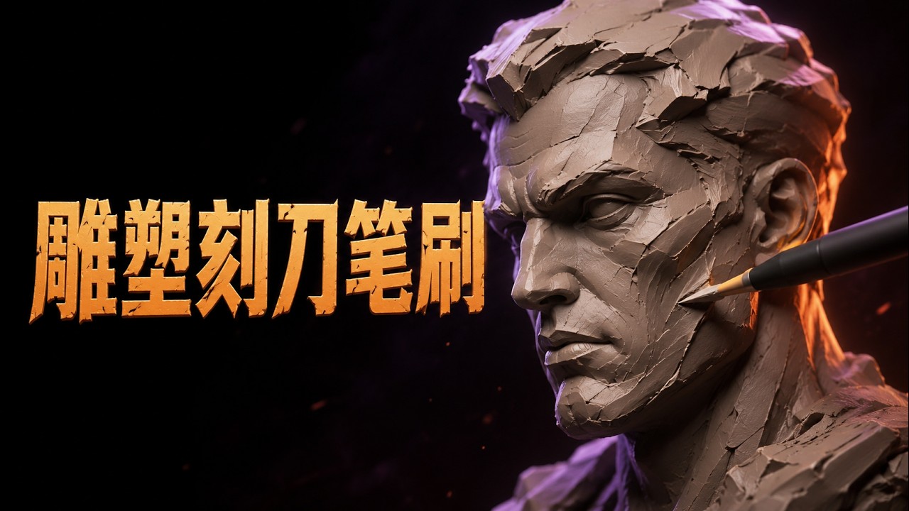 数字雕刻zbrush 雕塑家的刻刀工具笔刷