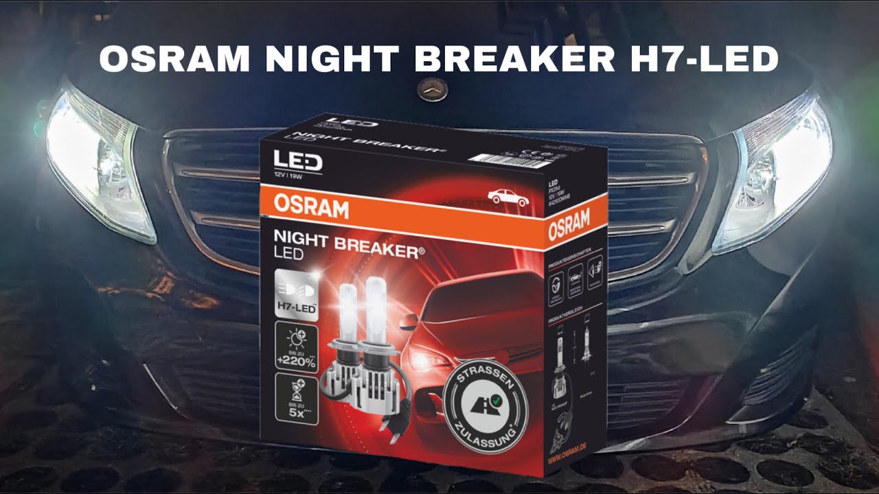 OSRAM NIGHT BREAKER LED H7 - Výměna halogenové žárovky za legální LED. Návod a test CZ/SK