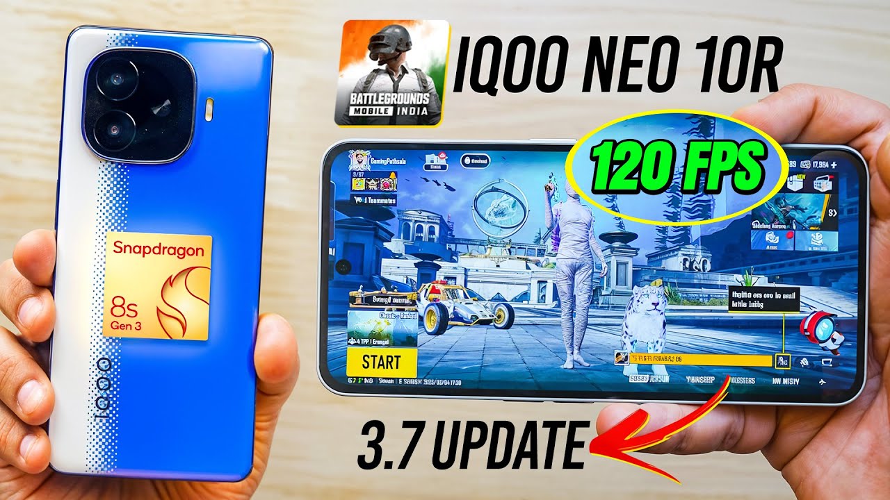 iQOO Neo 10R - BGMI 3.7 Test 120 FPS 🔥 Heating & Battery Drain