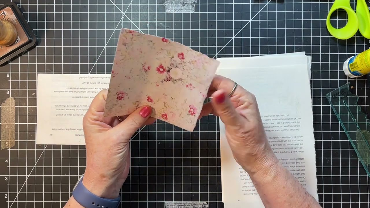 Scrappy Saturday! - Glue Book Page Base Collaged Ephemera!