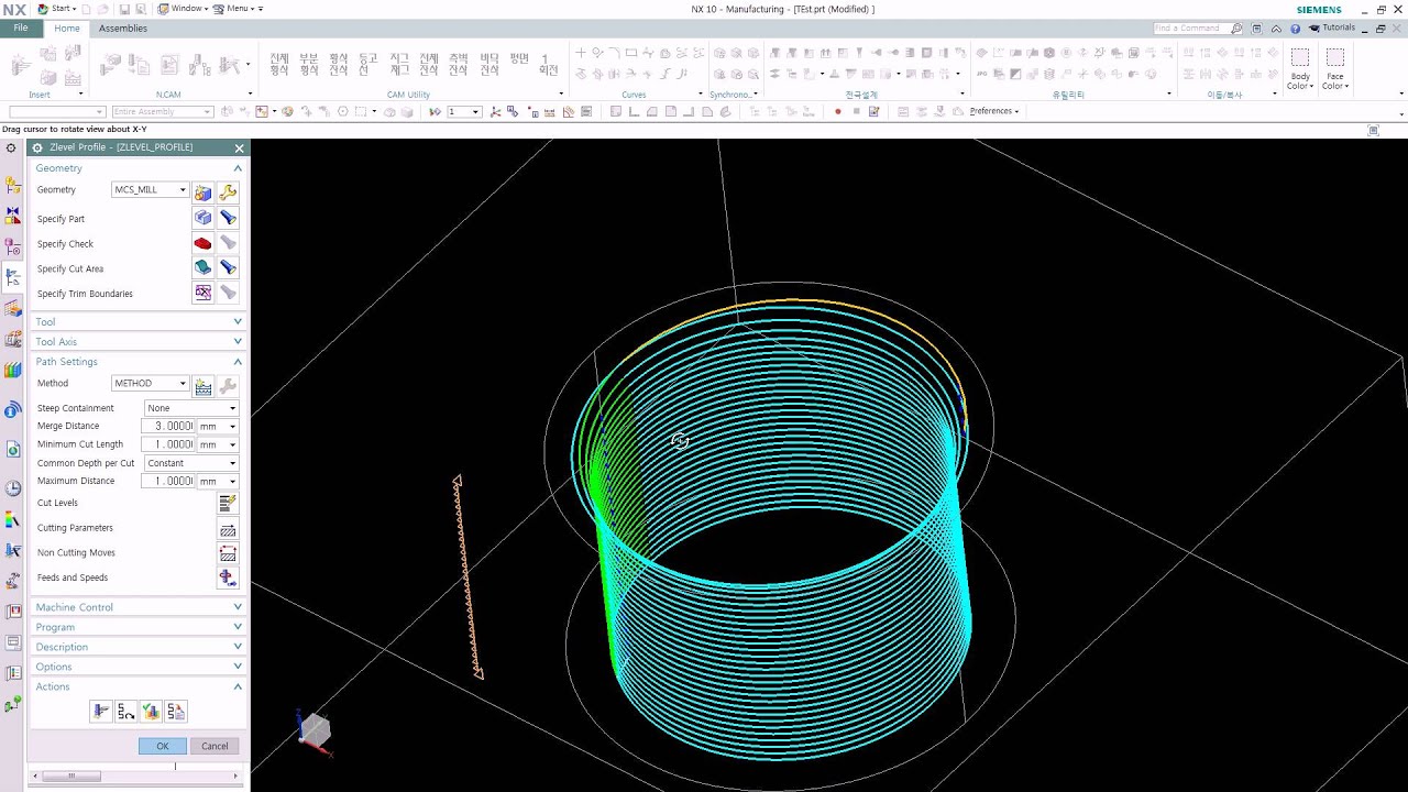 [NX CAM] Z Level Profile Tip - Hole