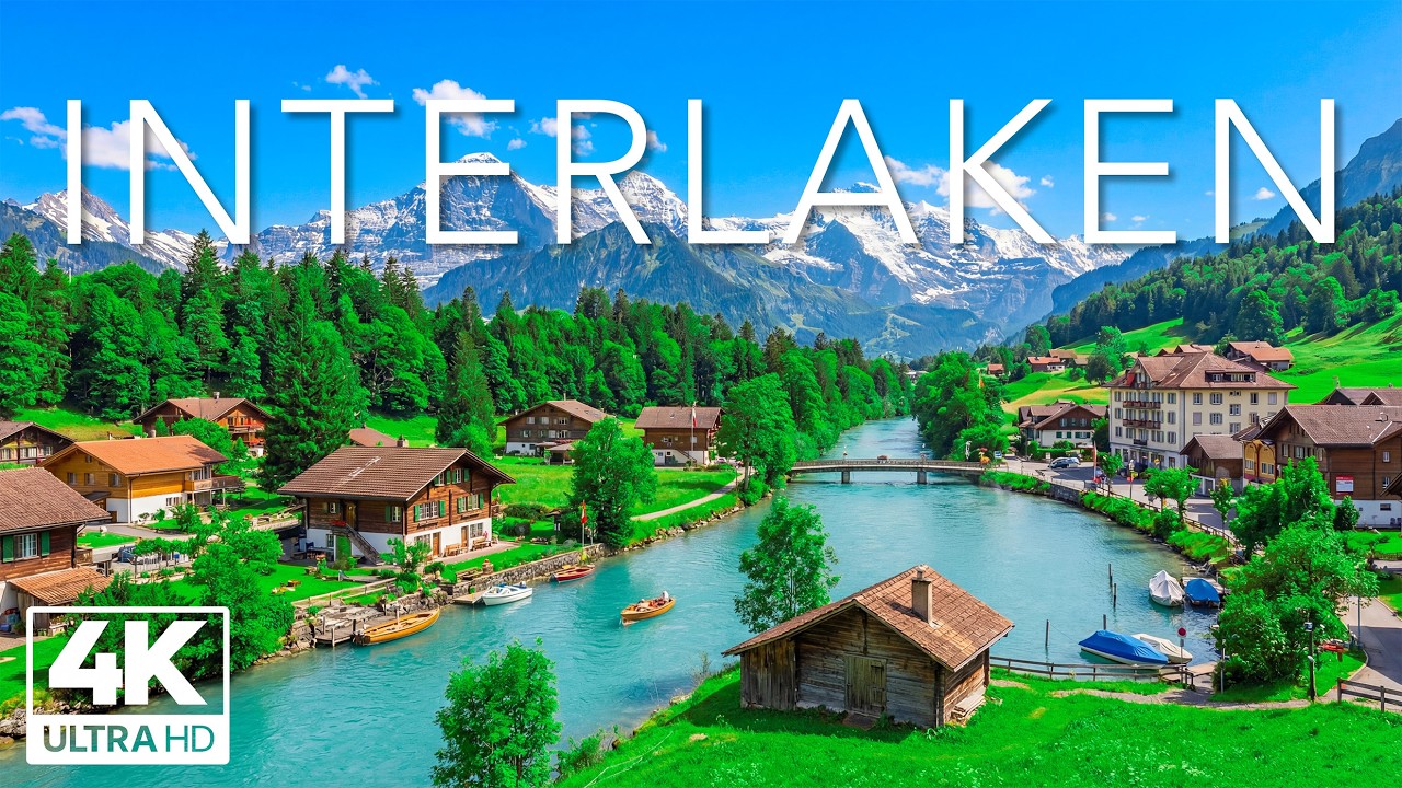 Interlaken 4K | A Perfect Balance of Water and Stone – Gentle Shores, Pale Skies & Living Silence