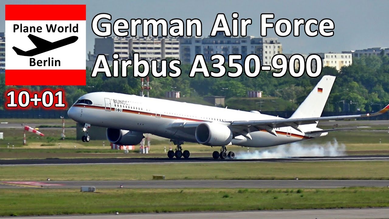 German Air Force Airbus A350-900 *10+01* landing at Berlin Brandenburg Airport