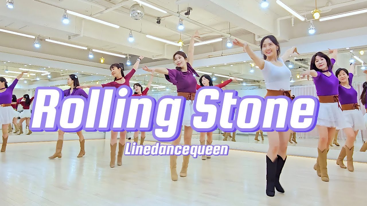 Rolling Stone Line Dance l Improver l 롤링스톤 라인댄스 l Linedancequeen l Junghye Yoon