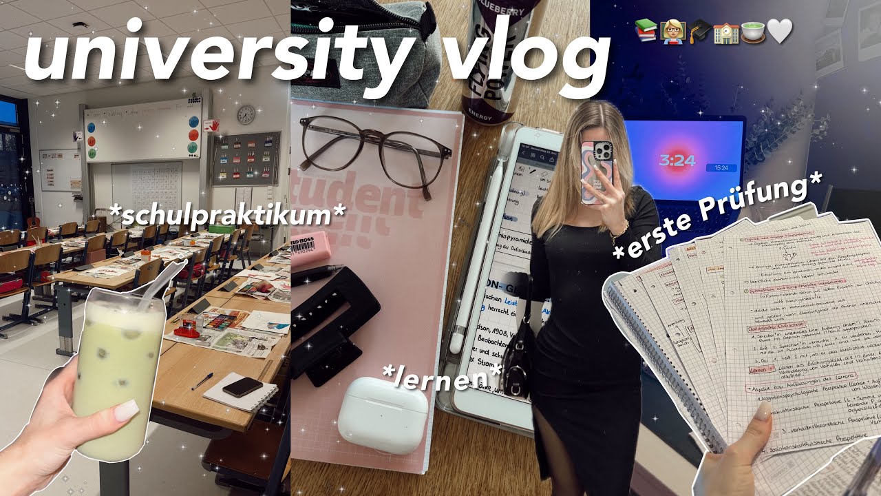 uni vlog | meine erste Prüfung, lernen & Schulpraktikum 🏫🤍📚
