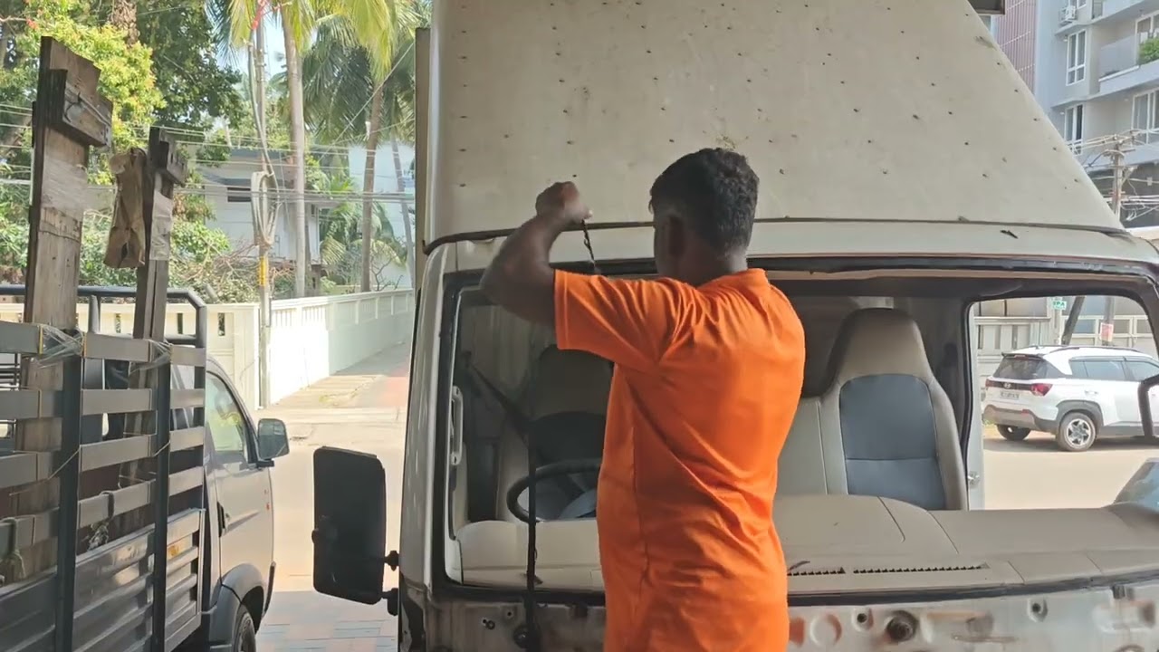 Ashok Leyland Partner truck windshield glass replacement at AGS Kozhikode 