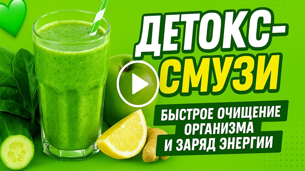 💚 Детокс-Смузи | Быстрое очищение организма и заряд энергии