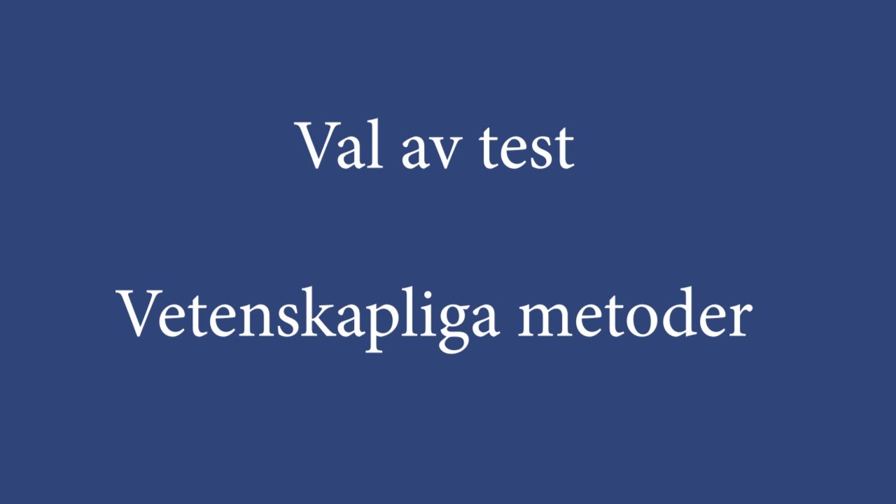 Val av statistiskt test | Vetenskaplig teori