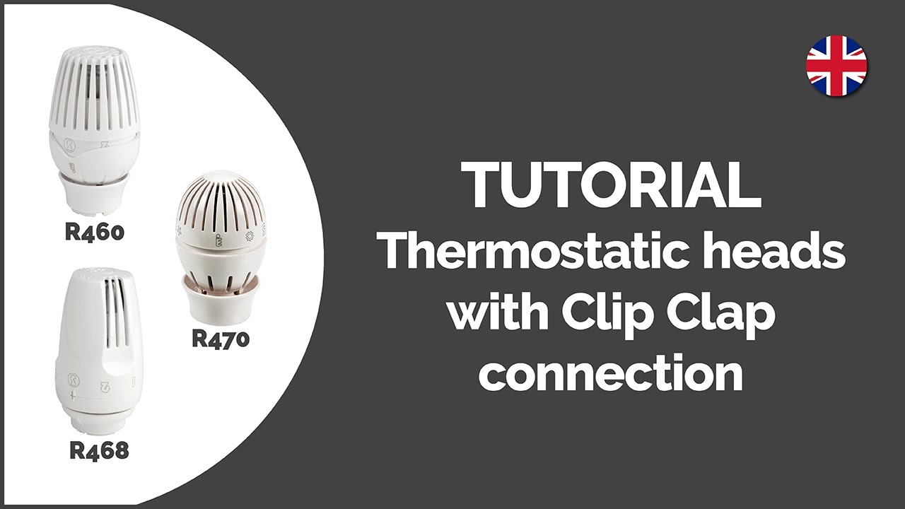 Tutorial thermostatic heads with Clip Clap connection 🇬🇧 | R460, R468, R470 | GIACOMINI