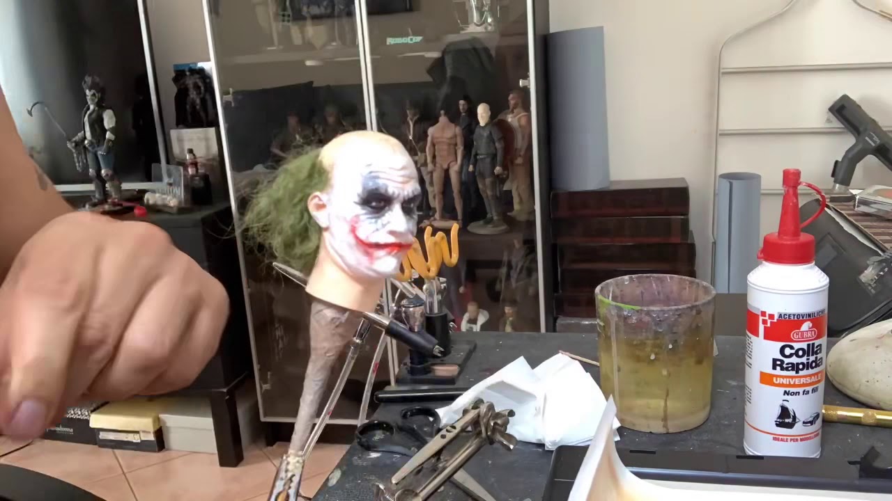 1:6 scale Joker headsculpt hair app full process