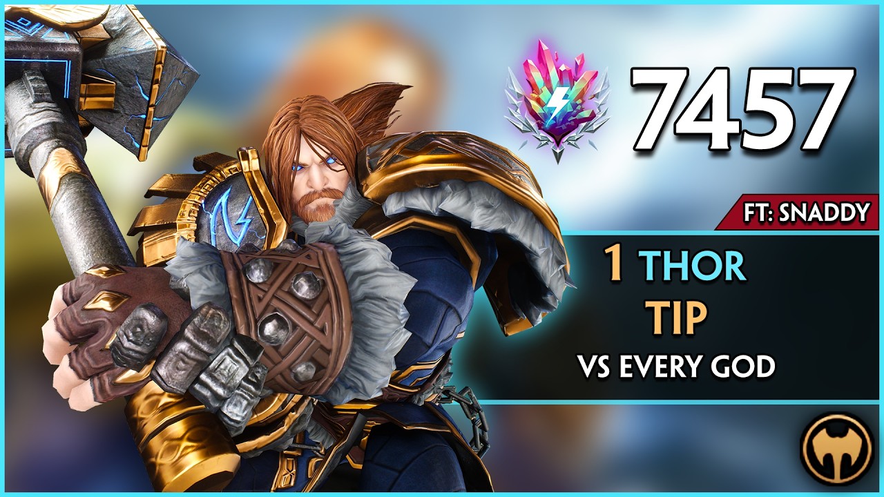 SMITE 2: 1 Thor Tip vs Every God (FT. Snaddy)