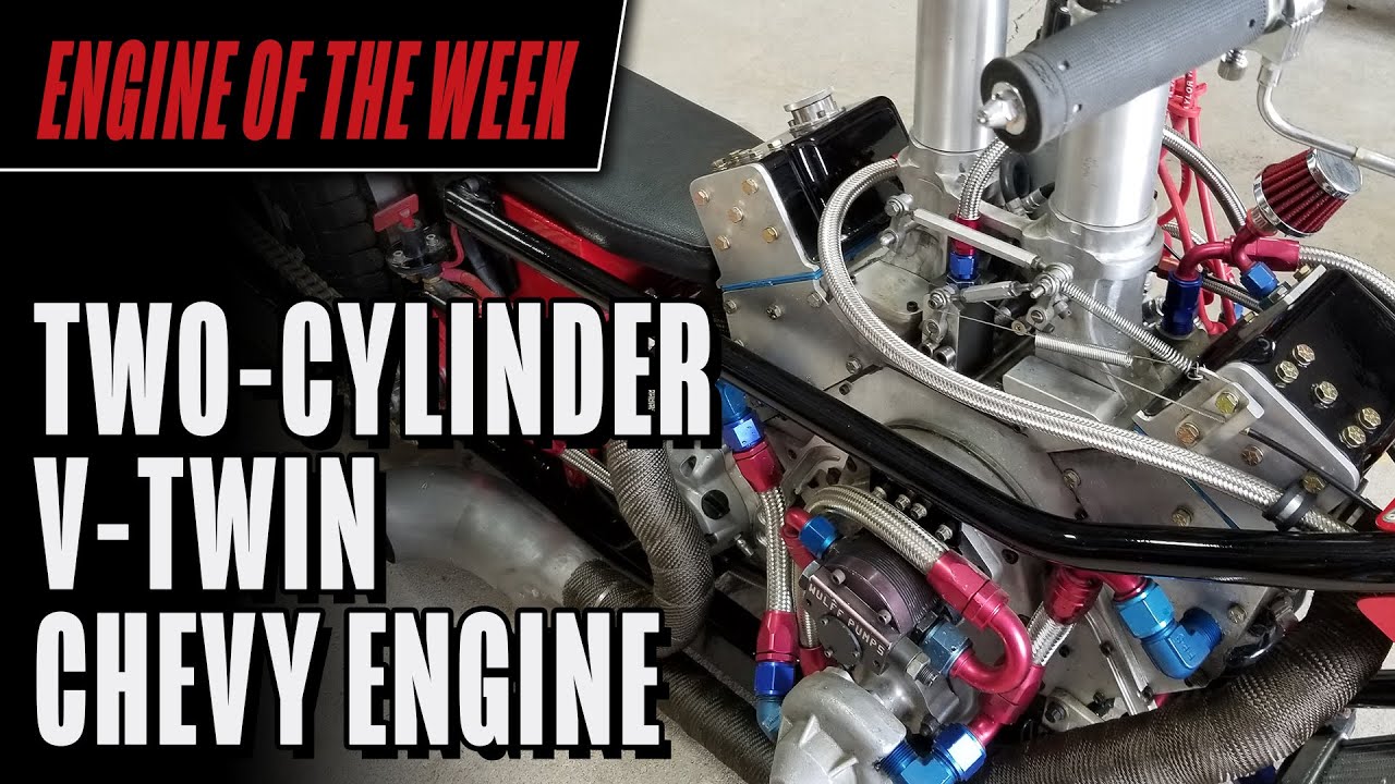 Custom-Built Two-Cylinder V-Twin Chevy Engine