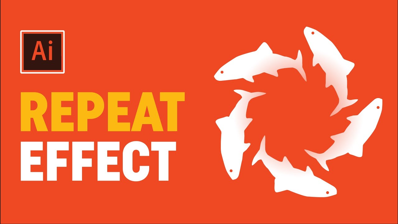 Repeat Effect with any shape - Illustrator Tutorial