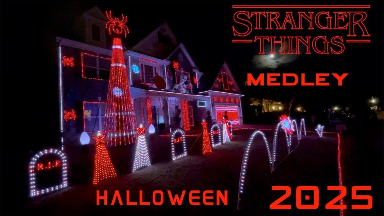 Halloween Light Show ENCORE 2025 | Stranger Things x Metallica x Journey Medley