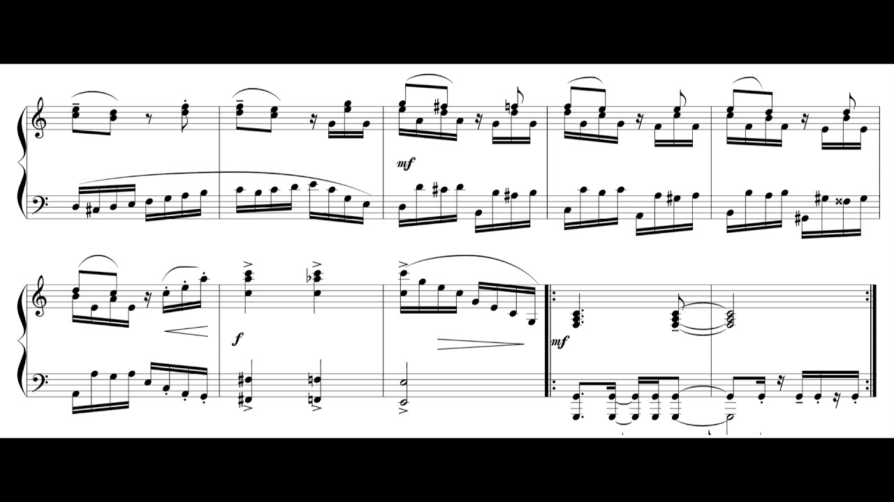 Jos&eacute; Mar&iacute;a Vitier - Festiva for Piano [Score-Video]