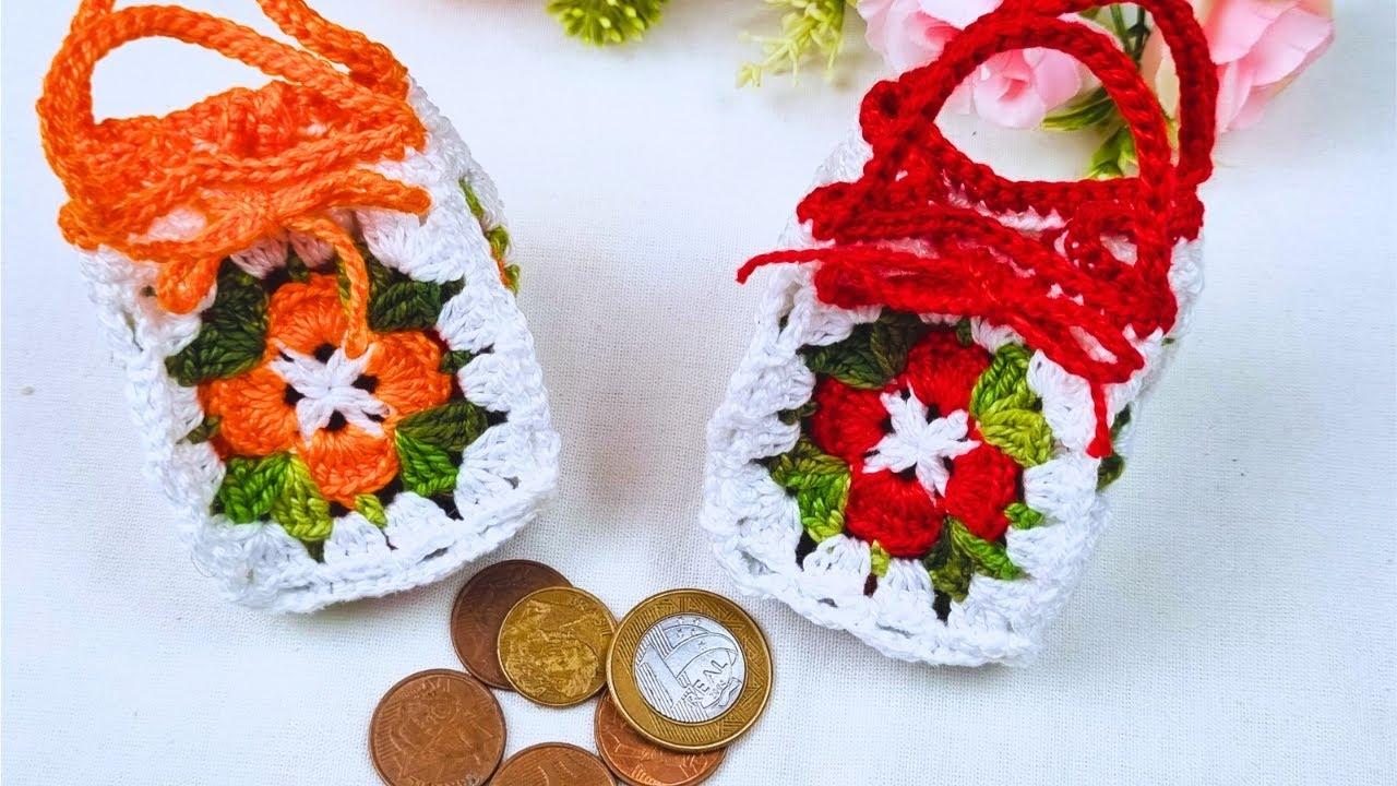 MINI BOLSINHA / PORTA NÍQUEL EM CROCHÊ - FÁCIL e RÁPIDA