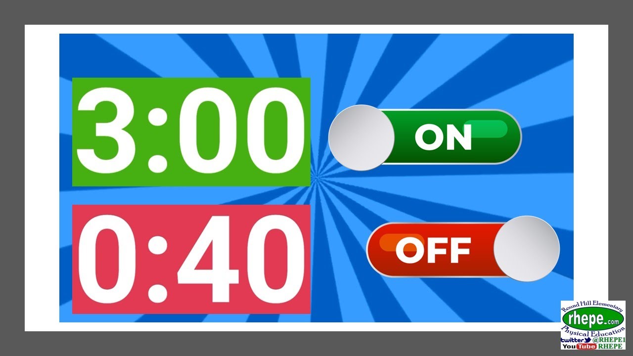 Group Activity Timer: 3 Minutes ON / 40 Seconds OFF