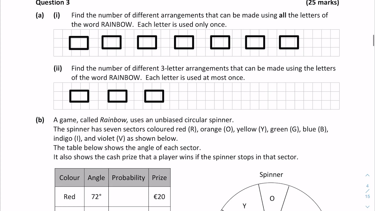 2018 Leaving Cert Ordinary Level Paper 2 Q3