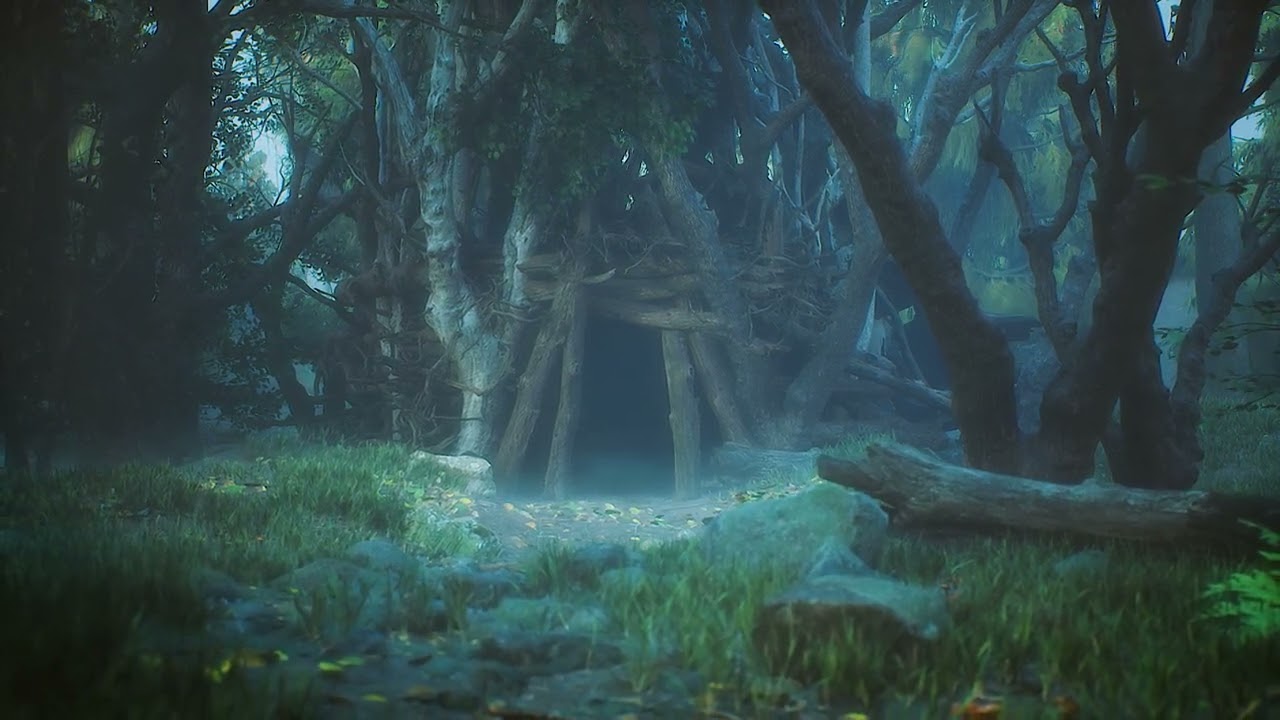 Halloween Background Video - The Witches Den - Scary forest
