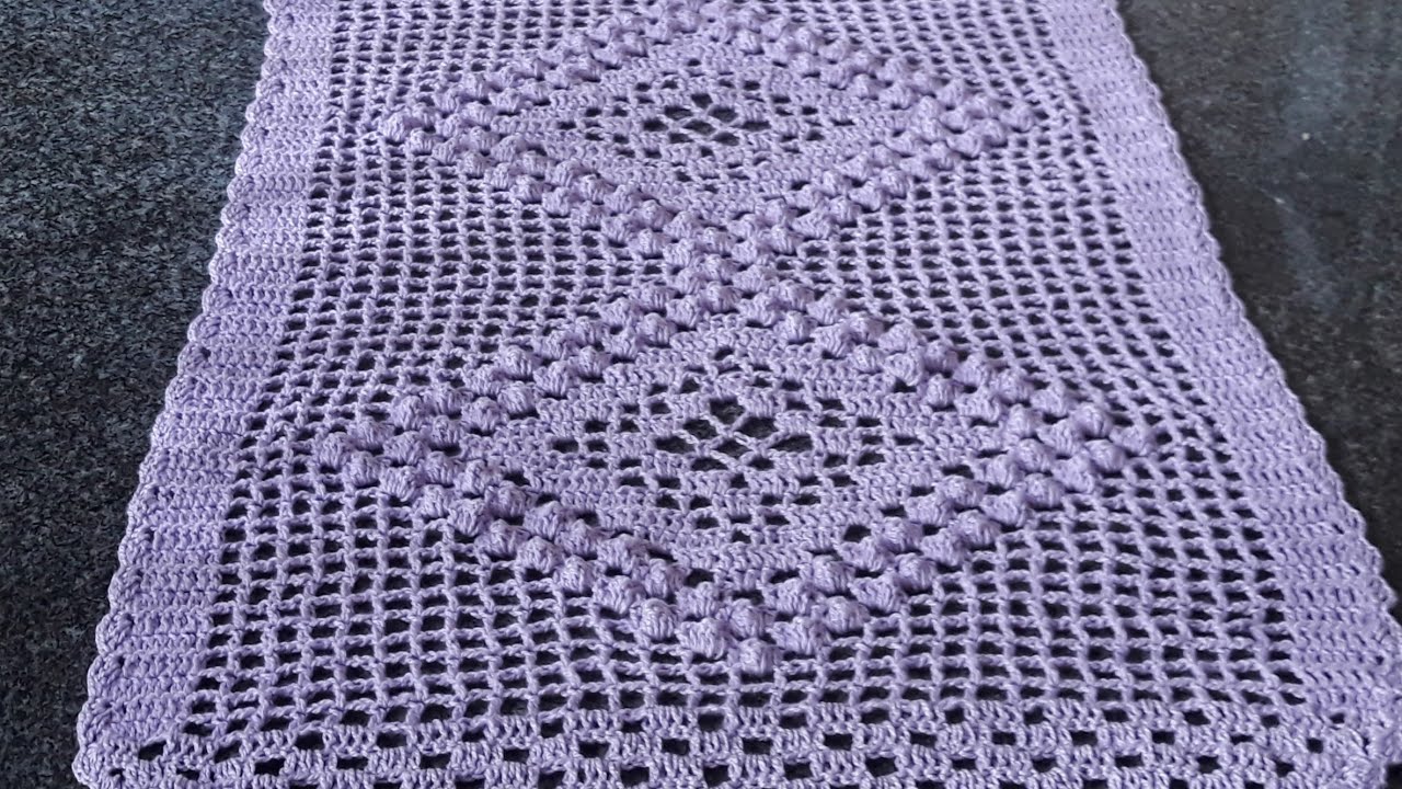 Caminho de mesa com ponto pipoca/ Modelo 2 - 1°parte