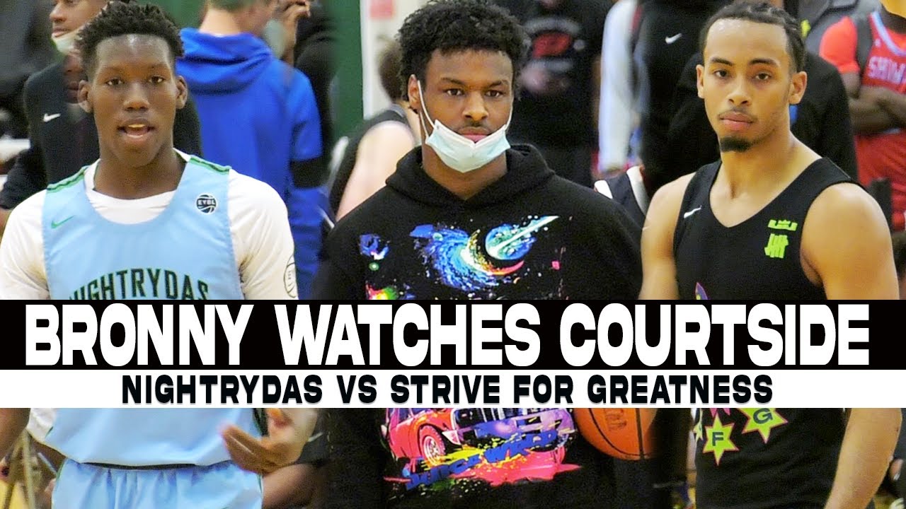 Bronny Watches Jah Jackson and Amari Bailey vs. Jazian Gortman and the Nightrydas!!