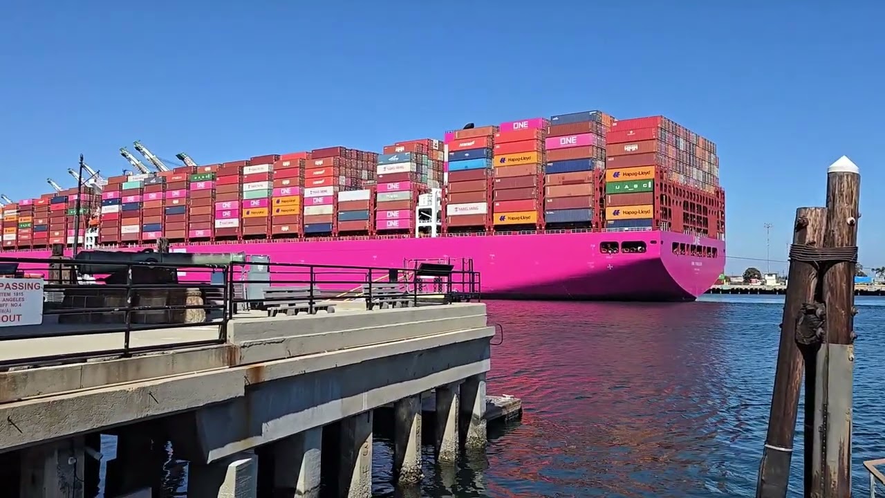 Container Ship's Arrival at The Port of Los Angeles - San Pedro - April 27, 2024