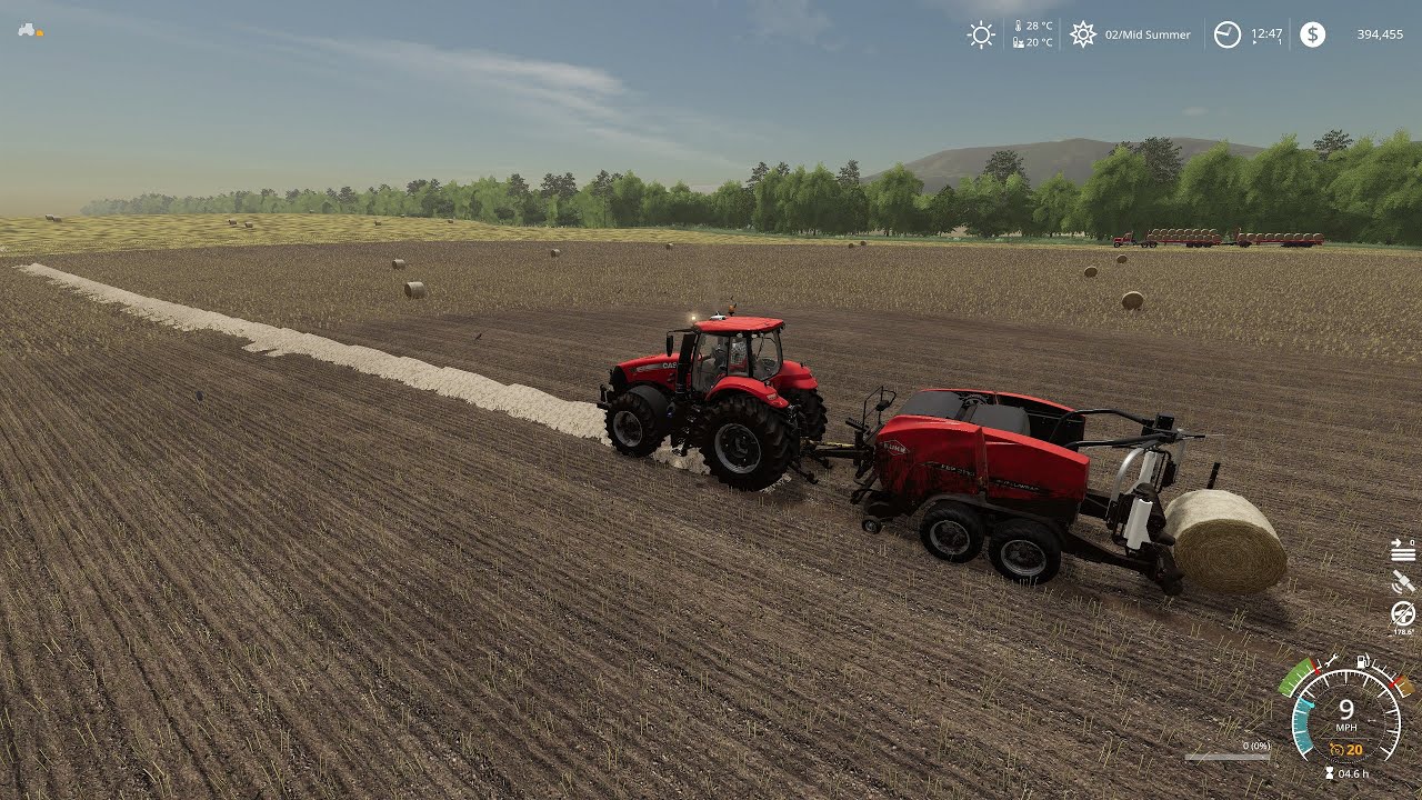 Oklahoma 4X (Case IH) Year 1 Episode 12 * Canola Harvest, Baling Canola Straw * FS 19