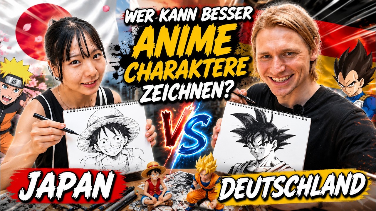 Anime Charaktere zeichnen Duell! Mit meiner Frau und ihrer Schwester!