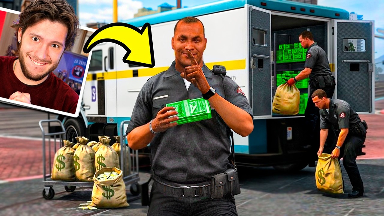 Passei 24 HORAS Roubando PLAYERS como NPC! (GTA 5 RP)