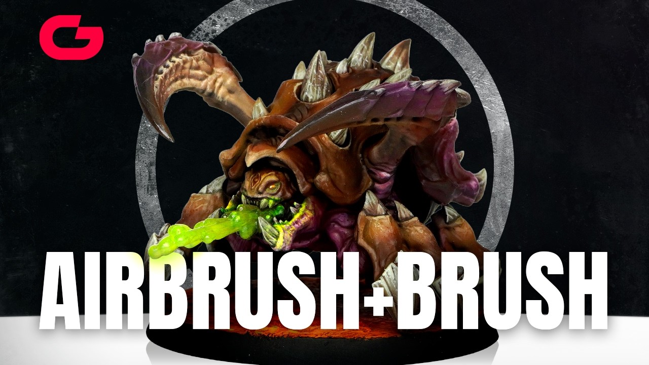 How to paint a ROACH ( STARCRAFT) using AIRBRUSH + BRUSH