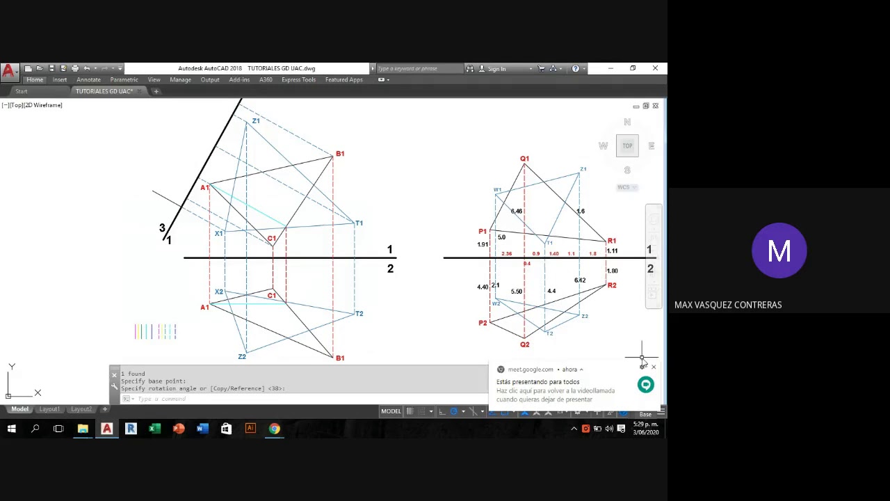 INTERSECCIÓN DE PLANOS - GEOMETRÍA DESCRIPTIVA