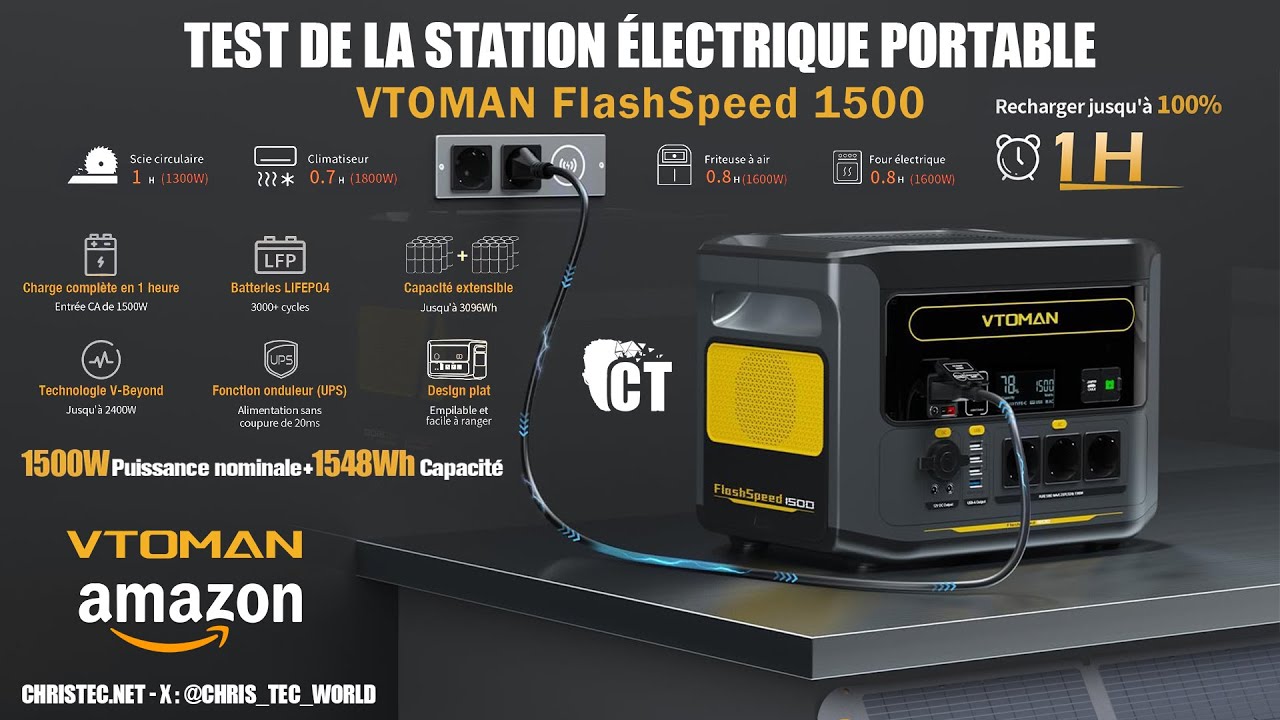 VTOMAN FlashSpeed 1500 : la centrale électrique qui alimente tout (À UN PRIX EXCEPTIONNEL !!)