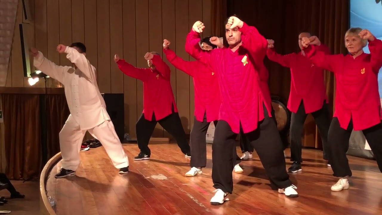 2019 Italy, GM Yang Jun 22 Essential form group demonstration in Taichi Symposium