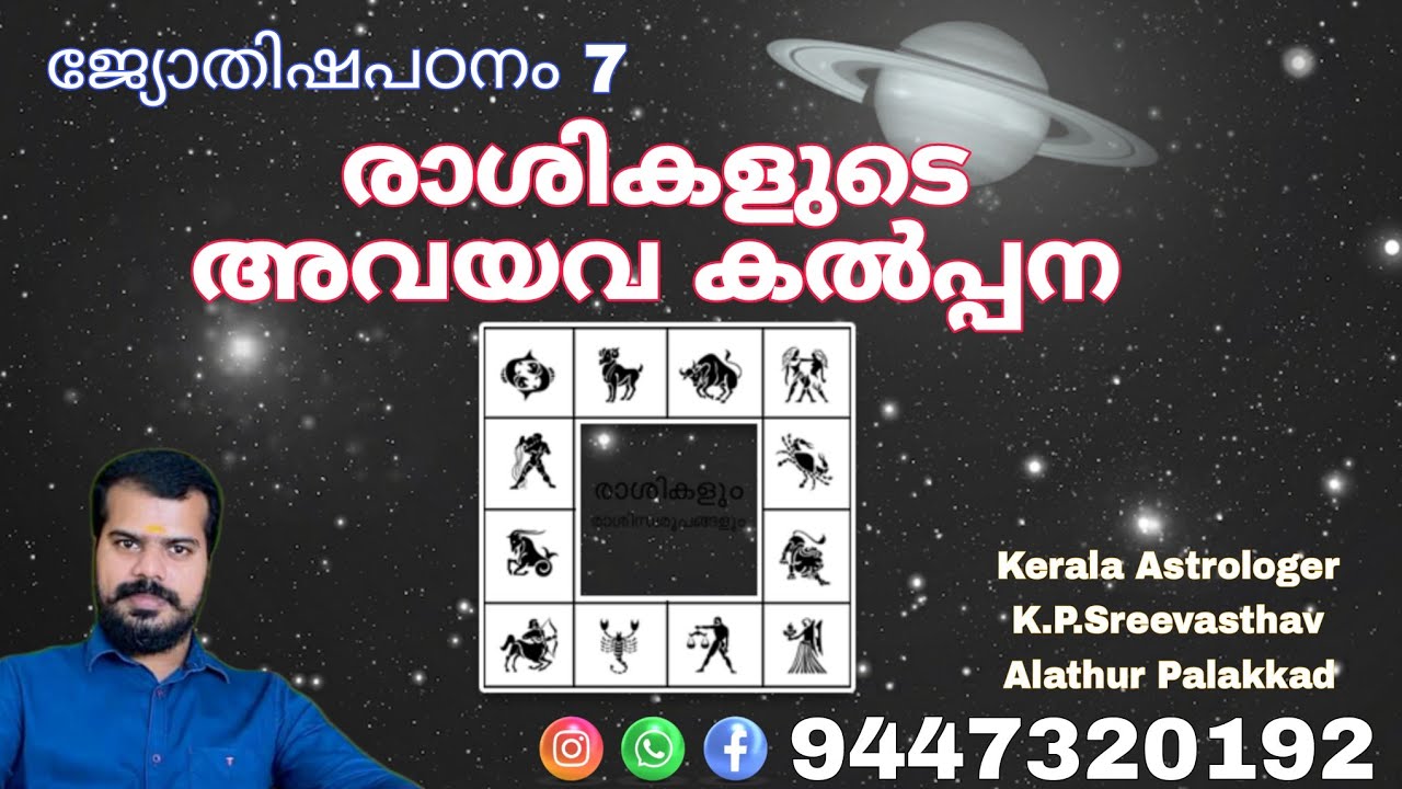 Kerala Astrologer | Humans organs in the zodiac signs രാശികളുടെ അവയവ കൽപ്പന | Sreevasthav 9447320192
