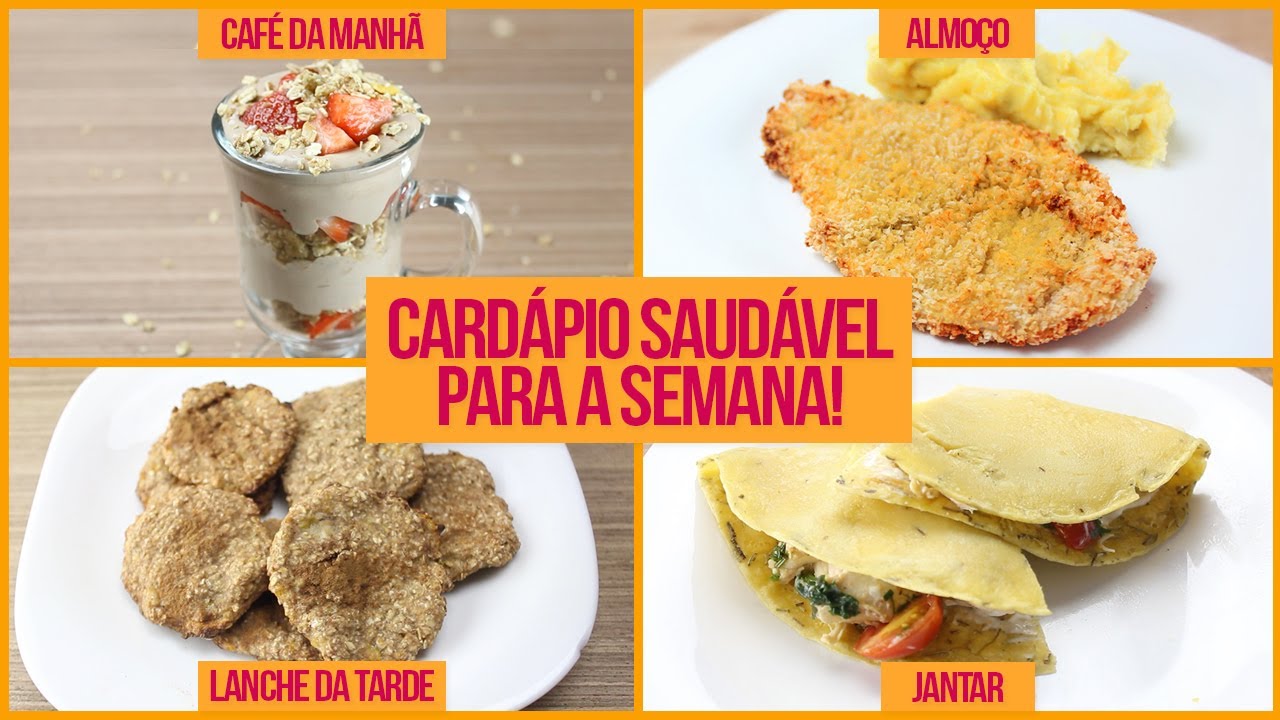 CARDÁPIO FITNESS FÁCIL P/ SEMANA! Receitas Fit Fáceis de Café, Almoço, Lanche e Jantar!