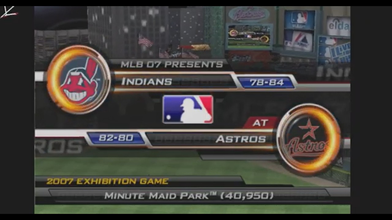 MLB 07 The Show PS2 Gameplay to Chill With  Cleveland Indians vs Houston Astros  Game 2