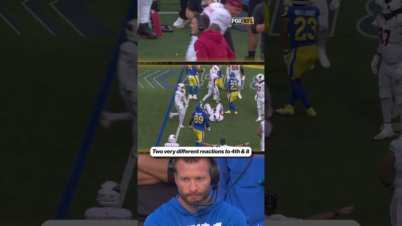 Complete opposite emotions from the coaches #rams #cardinals #football #NFL