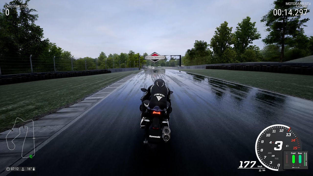 RIDE 4 - 2019 Ninja H2 at Road America (Wet Circuit Gameplay)
