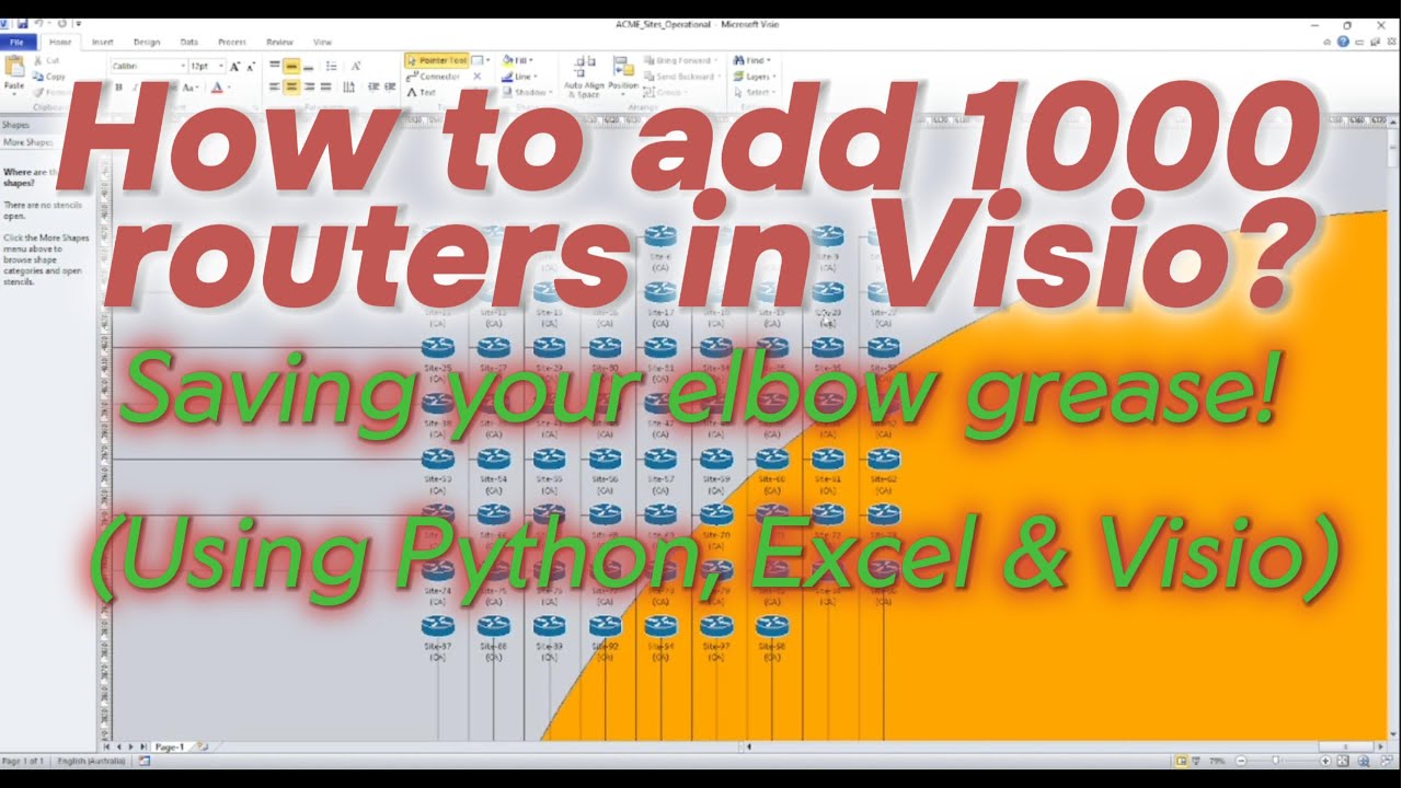 How to add 1000 routers in Visio, Saving your elbow grease