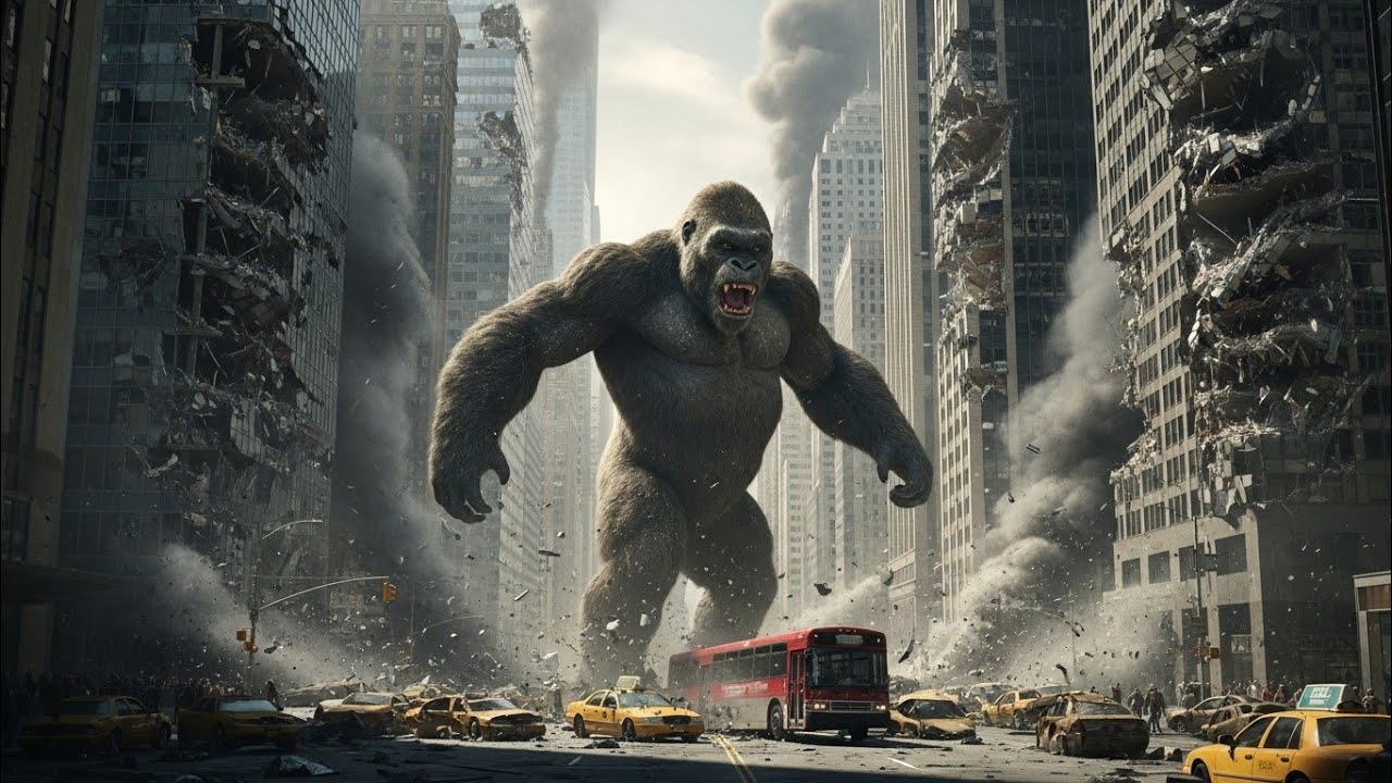 King Kong Attacks the City | Massive Destruction Begins | Epic AI Cinematic