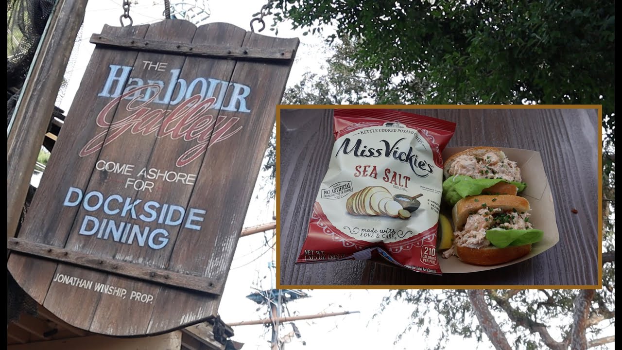 Mealtime at Disneyland- The Harbour Galley Crab and Shrimp Roll