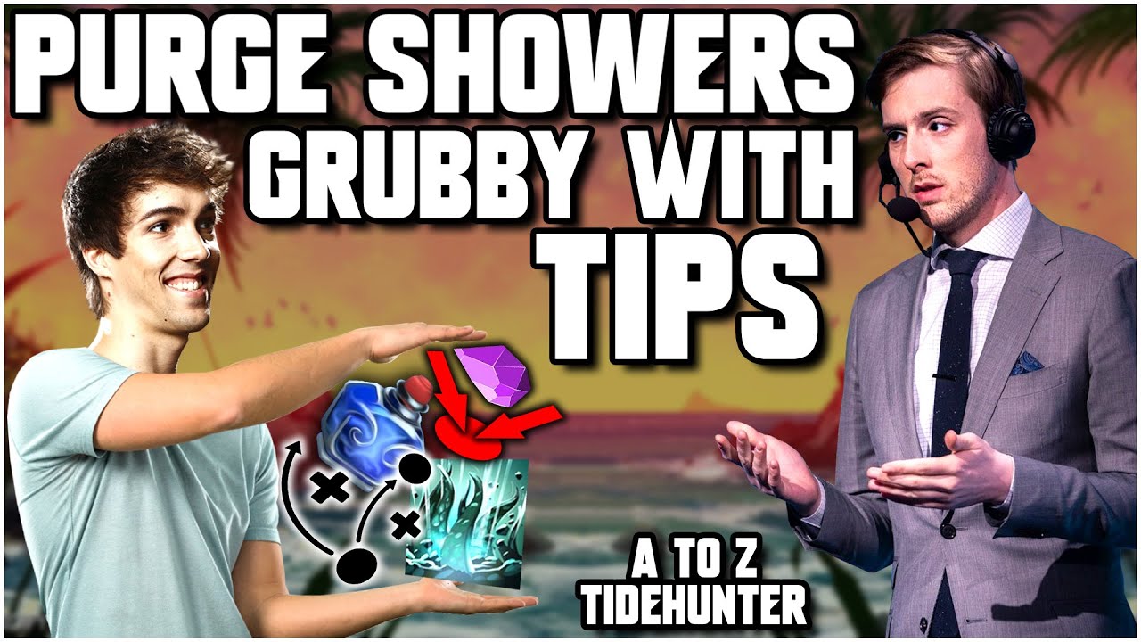 PURGE Dumps A METRIC TON Of Tips on GRUBBY - A to Z Tidehunter - Dota 2