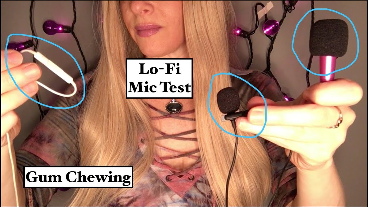 [ASMR] Gum Chewing | Lo-Fi Mic Test | Cheap Mics from Wish & Apple Mic