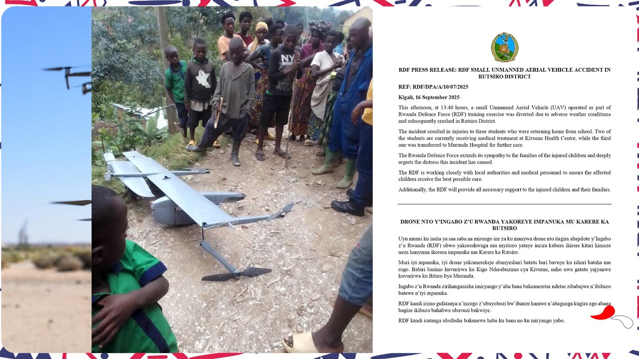 DRONE NTO YA RDF YAKOZE IMPANUKA MU KARERE KA RUTSIRO