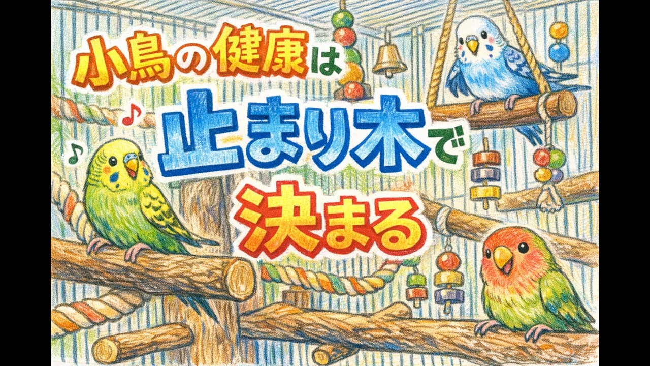 小鳥の健康は止まり木で決まる