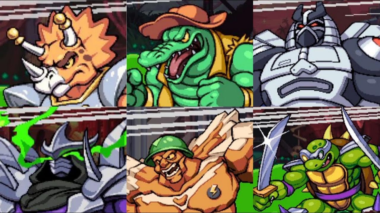 Все Боссы ЧЕРЕПАШКИ НИНДЗЯ TMNT: Shredder's Revenge - All Bosses